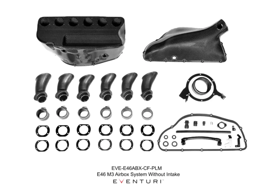 BMW E46 M3 Hybrid Airbox karbon légszűrőház: Termékrészletek